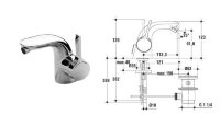 Меланж смеситель однорукоятковый, для биде, хром Ideal Standard A4268AA