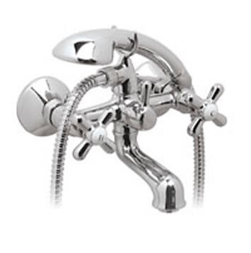 Ретро смеситель для ванны, короткий круглый излив, хром Vidima R1113AA / B9715AA	/BA128AA