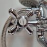 Ретро смеситель для ванны, короткий круглый излив, хром Vidima R1113AA / B9715AA	/BA128AA