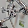 Ретро смеситель для ванны, короткий круглый излив, хром Vidima R1113AA / B9715AA	/BA128AA