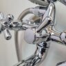 Ретро смеситель для ванны, короткий круглый излив, хром Vidima R1113AA / B9715AA	/BA128AA