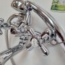 Ретро смеситель для ванны, короткий круглый излив, хром Vidima R1113AA / B9715AA	/BA128AA