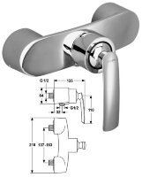 Премио смеситель для душа настенный без душевого набора, хром Ideal Standard A5260AA