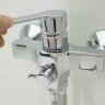ВидимаУно смеситель для ванны/душа, керамический переключатель, установка на стену, трубчатый поворотный излив 320мм, лейка 70мм, держатель, шланг 1500мм, хром BA240AA ВидимаУно смеситель для ванны/душа, керамический переключатель, установка на стену, трубчатый поворотный излив 320мм, лейка 70мм, держатель, шланг 1500мм, хром BA240AA