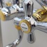 Ретро Смеситель для ванны, излив 320 мм, хром с золотом Vidima R1102LS /B9716LS /BA129LS Ретро Смеситель для ванны, излив 320 мм, хром с золотом Vidima R1102LS /B9716LS /BA129LS