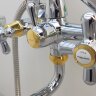 Ретро Смеситель для ванны, излив 320 мм, хром с золотом Vidima R1102LS /B9716LS /BA129LS Ретро Смеситель для ванны, излив 320 мм, хром с золотом Vidima R1102LS /B9716LS /BA129LS