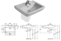 "Евровит+"  умывальник 65 см квадратный Ideal Standard V303001