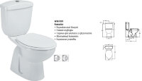 Стиль [BOX] унитаз-компакт, вертикальный выпуск,нижняя подводка, белый Vidima W967301 Снят с производства