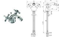 Ретро Смеситель для биде, ?Лягушка?-малая, хром Vidima B1479AA / B9708AA /BA124AA