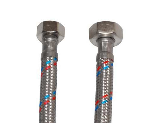 Гибкая подводка Гайка 1/2 - Гайка 3/8, L 800 мм 1.0800.07 Industrias Mateu
