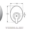 Комплект: "Океан" унитаз-компакт c функцией биде Ideal Standard W906601 и смеситель для душа встраиваемый с внутр.частью, хром Сева II A6191AA