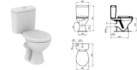 "СеваДуо" (BOX) унитаз-компакт, горизонтальный выпуск, белый Vidima W917161 Снят с производства