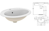"СеваФреш/Стиль" (BOX) раковина встраиваемая 560х460 мм, белый W504801/W504861