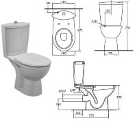 Комплект: "Океан" унитаз-компакт c функцией биде Ideal Standard W906601 + смеситель A5960AA (W906601 +A5960AA)  СНЯТО С ПРОИЗВОДСТВА