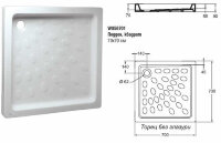 Поддон керамический [BOX] 70х70 квадрат, белый Vidima W856701