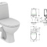 "Сириус Элеганс"(BOX) унитаз-компакт, косой выпуск, Сидение дюропласт, белый Vidima W917561