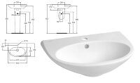 Умывальник Vidima Сева Луп 55х39 W407101/W407161 Снят с производства