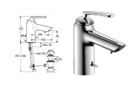 Серамикс Лайф смеситель для умывальника, гибкая подводка, хром Ideal Standard A3984AA