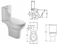 Аванс компакт (основание,бачок,крышка), горизонтальный выпуск, белый W900901 Снят с производства