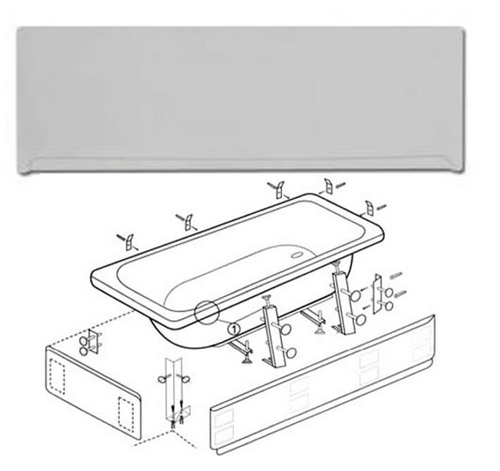 "Плая" панель фронтальная 1700 мм, белый Ideal Standard T964501 распродажа