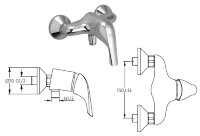 Сераплан-Нью смеситель для душа настенный без душевого набора, хром Ideal Standard B3699AA СНЯТО С ПРОИЗВОДСТВА
