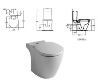 Коннект унитаз-компакт для монтажа с бачком, горизонтальный слив Ideal Standard E803601