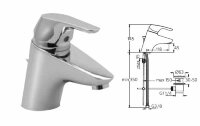 Сераспринт нью смеситель для умывальника, гибкая подводка, хром Ideal Standard B6902AA