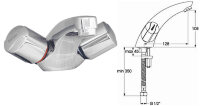 Стиль смеситель для умывальника "лягушка"-большая, хром Vidima R1805AA B9719AA