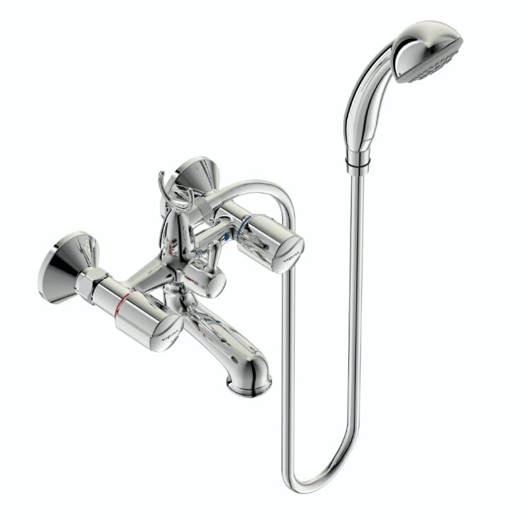 Стиль смеситель для ванны, короткий круглый излив, хром Vidima R1807AA/B9723AA	/BA137AA