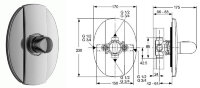 Смеситель для ванны/душа Ideal Standard Ceratherm 200 внешняя часть A3208AA Снят с производства
