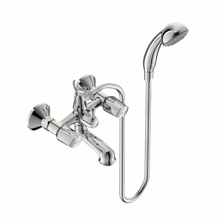 Флора смеситель для ванны, короткий круглый излив, хром Vidima R1907AA/B9729AA	/BA142AA
