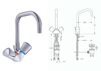 Сева Трио смеситель для умывальника,излив J-150, хром Vidima B8837AA/BA103AA