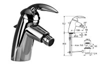 Тенденс смеситель для биде, жесткая подводка, хром Ideal Standard A3003AA