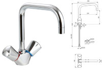 Сева Трио смеситель для кухни,излив J-200, хром Vidima B8840AA/BA109AA