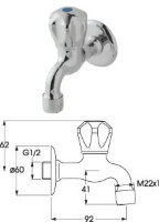 Вит Настенный кран Vidima B1791AA	/BA158AA