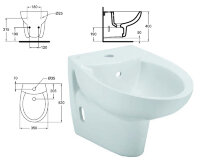 СеваДуо [BOX] биде подвесное, с отверстием под смеситель, белый W820401/W820461