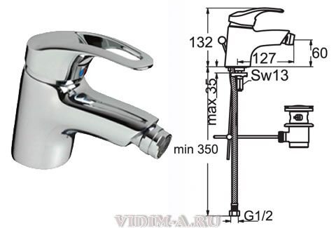 Сева Микс смеситель для биде, хром Vidima B7383AA /BA055AA снят с производства Сева Микс смеситель для биде, хром Vidima B7383AA /BA055AA снят с производства