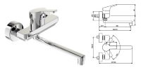 ВидимаФорм смеситель для кухни настенный Vidima B0491AA /BA069AA