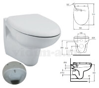 Подвесной унитаз с функцией биде Ecco New Ideal Standard W705501 +Сиденье с микролифтом  W303001