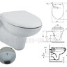 Подвесной унитаз с функцией биде Ecco New Ideal Standard W705501 +Сиденье с микролифтом  W303001
