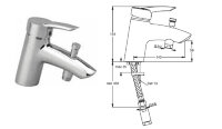 Сторм смеситель для ванны настольный, подв.3/8', хром. без аксессуаров B7840AA Снят с производства