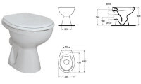 Сева М унитаз, горизонтальный выпуск, без сиденья, белый Vidima W702201