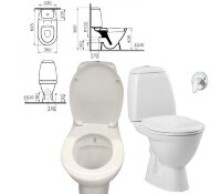 Комплект Унитаз напольный Vitra Grand-2 с функцией биде, белый, арт. 9764B003-1206 : + CeraPlan Ideal Standard A5960AA (9764B003-1206 +A5960AA)