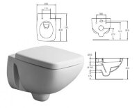 Кантика унитаз подвесной с сиденьем и крышкой(T629801) с микролифтом, белый T311901 T311961