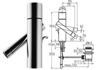 Алфиере смеситель для умывальника/биде, жесткая подводка ,хром Ideal Standard N9786AA