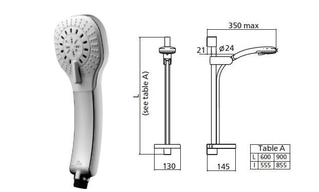 SENSES 110 4-функциональная лейка rain / Champagne / Massage/Downpoor rain, диаметр 100 мм Ideal Standard T2439AA Снят с производства