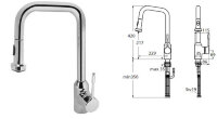 "Ретта" смеситель для кухни с высоким изливом и вытяжным душем Ideal Standard RETTA B8989AA НЕТ В НАЛИЧИИ