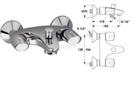 Еврофло Нью смеситель для ванны Ideal Standard B1901AA / B2508AA