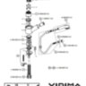 Тарнер (Сева Нью) смеситель для кухни, вытяжной излив, хром B7942AA  Vidima B7942AA 	/BA043AA СНЯТ С ПРОИЗВОДСТВА