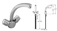 Еврофло Нью смеситель кухонный, гибкая подводка Ideal Standard B1906AA
